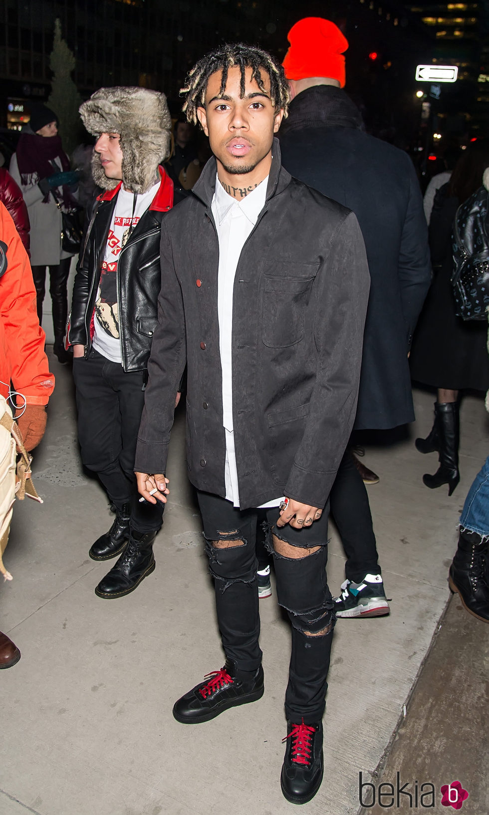 Vic Mensa en el desfile de Alexander Wang en la FW de Nueva York