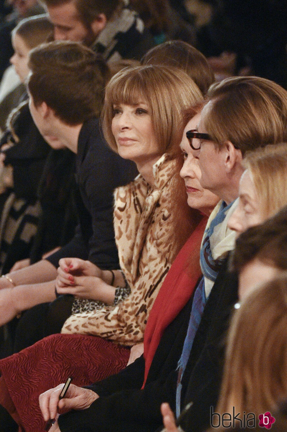 Anna Wintour en el desfile de Victoria Beckham en la FW de Nueva York