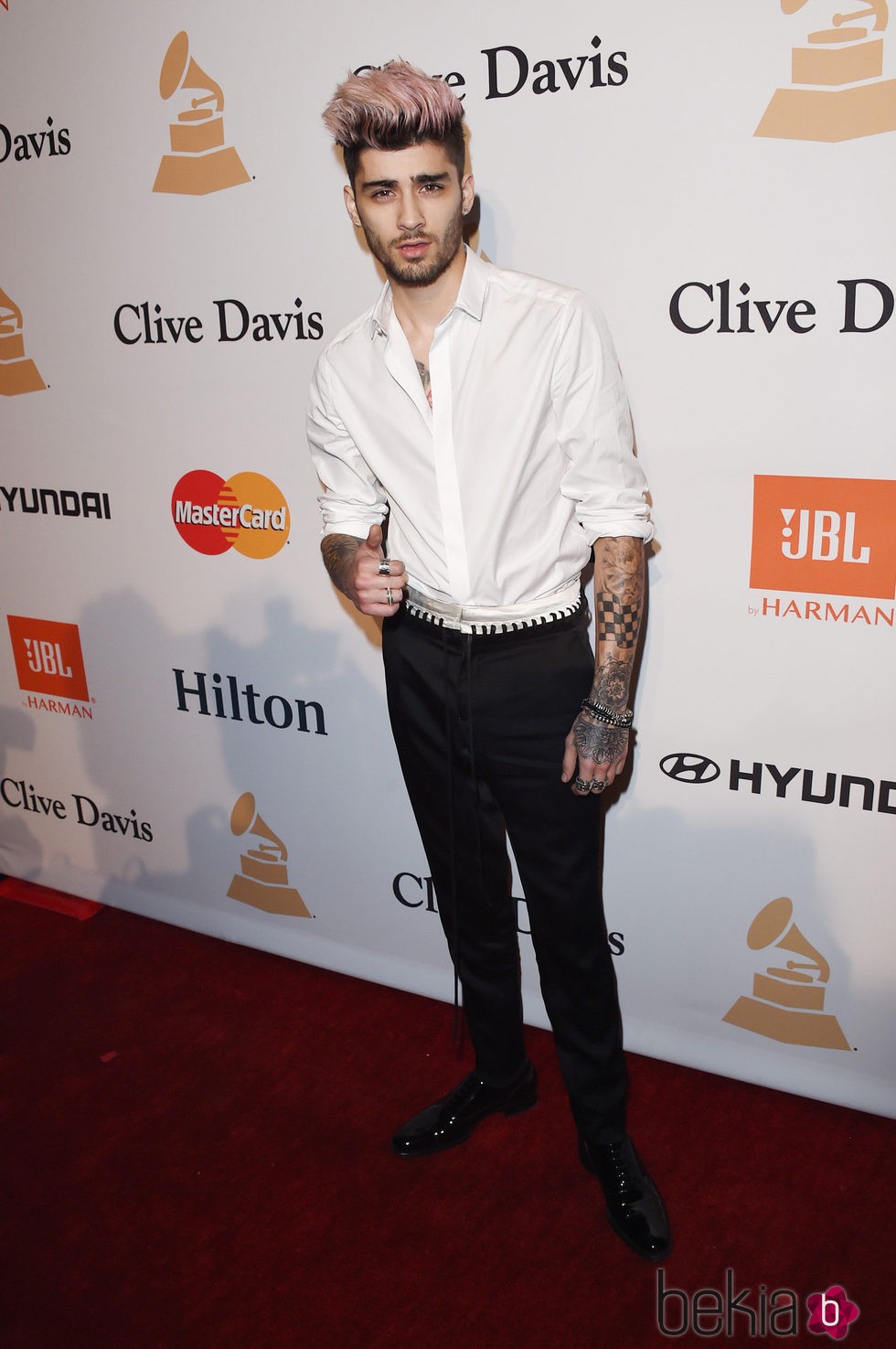 Zayn Malik en la fiesta Clive Davis previa a los Grammy 2016