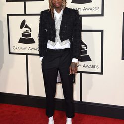 Wiz Khalifa en la alfombra roja de los Premios Grammy 2016