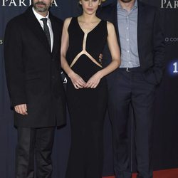 Rodolfo Sancho, Irene Escolar y Raúl Mérida en el estreno de 'La Corona Partida'