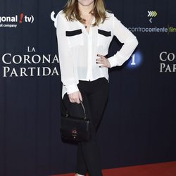 Claudia Molina en el estreno de 'La Corona Partida'