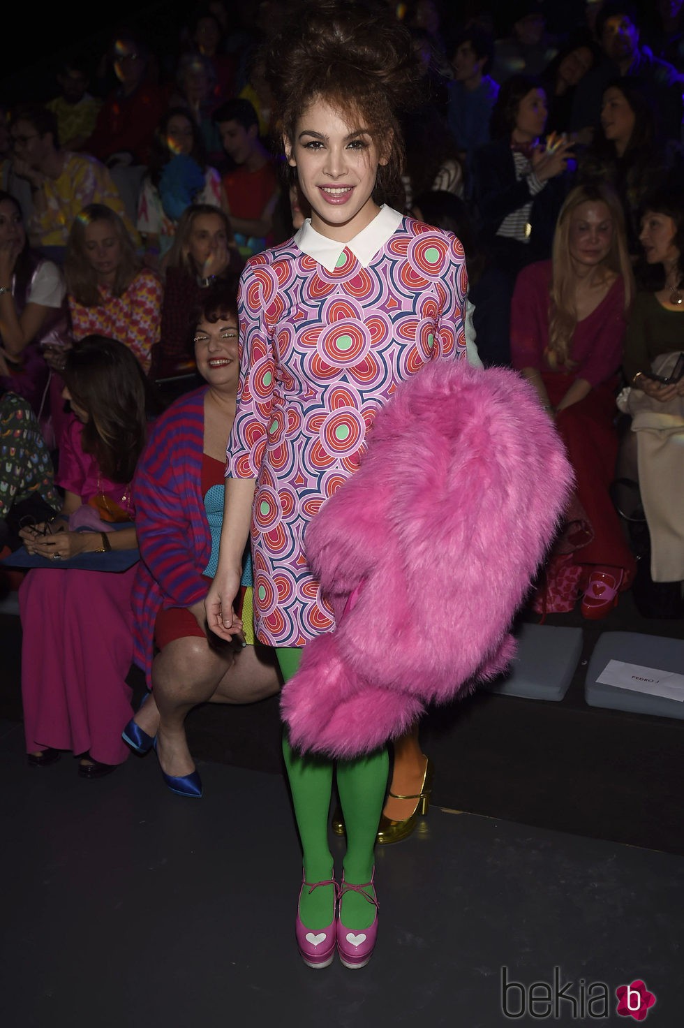 Cósima Ramírez en el desfile de Ágatha Ruiz de la Prada en Madrid Fashion Week otoño/invierno 2016/2017