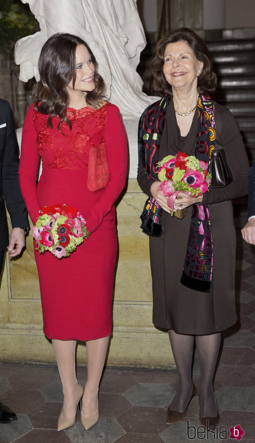 La Princesa Sofia y la Reina Silvia de Suecia en la Real Academia de Bellas Artes en Estocolmo