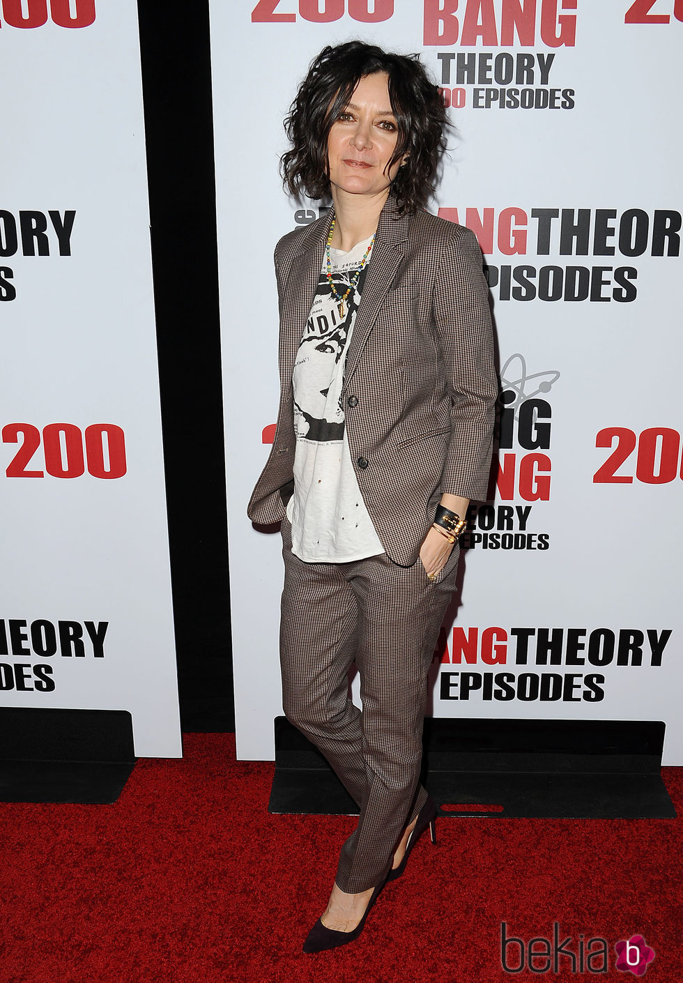 Sara Gilbert en la fiesta de 'The Big Bang Theory' por sus 200 capítulos