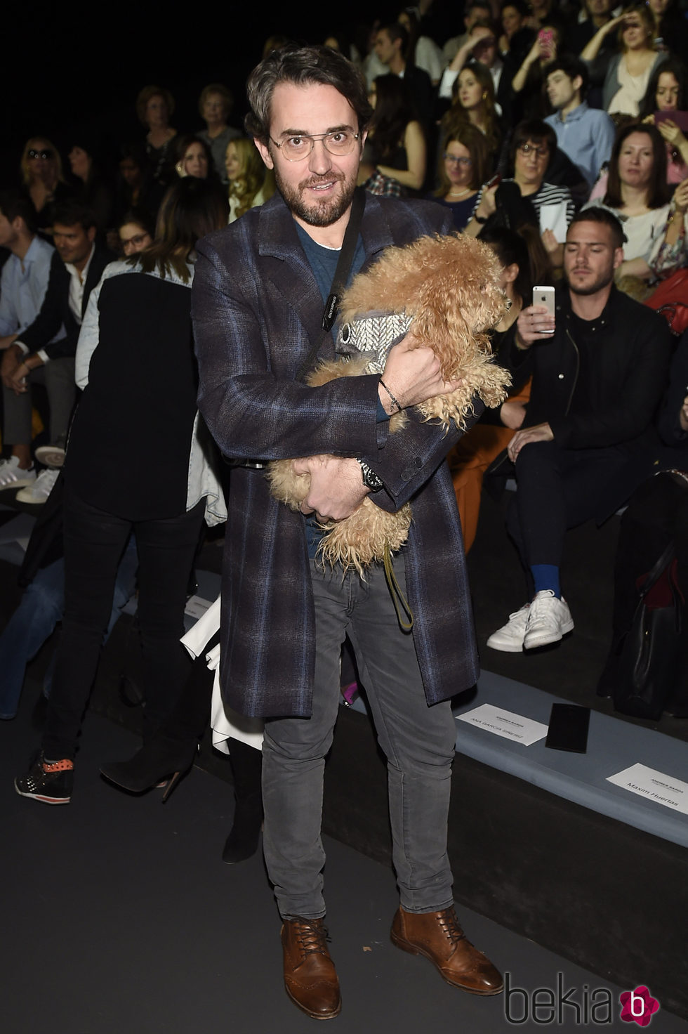 Màxim Huerta en el desfile de Andrés Sardá en Madrid Fashion Week otoño/invierno 2016/2017