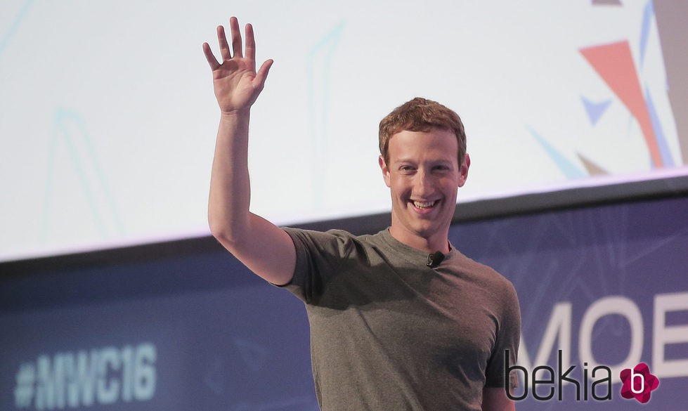 Mark Zuckerberg en el Barcelona Mobile World Congress 2016