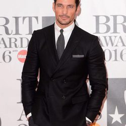 David Gandy en la alfombra roja de los Premios Brit 2016