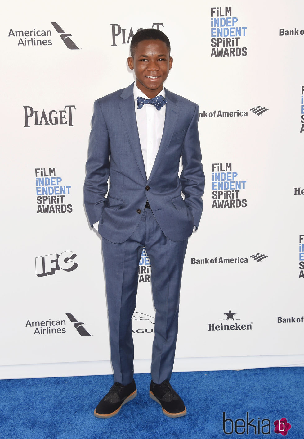 Abraham Attah en la alfombra roja de los Independent Spirit Awards 2016