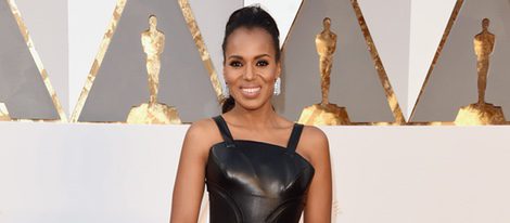 Kerry Washington en la alfombra roja en los Premios Oscar 2016