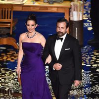 Tina Fey y Steve Carell en la gala de los Premios Oscar 2016