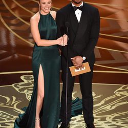 Rachel McAdams y Michael B. Jordan en la gala de los Premios Oscar 2016