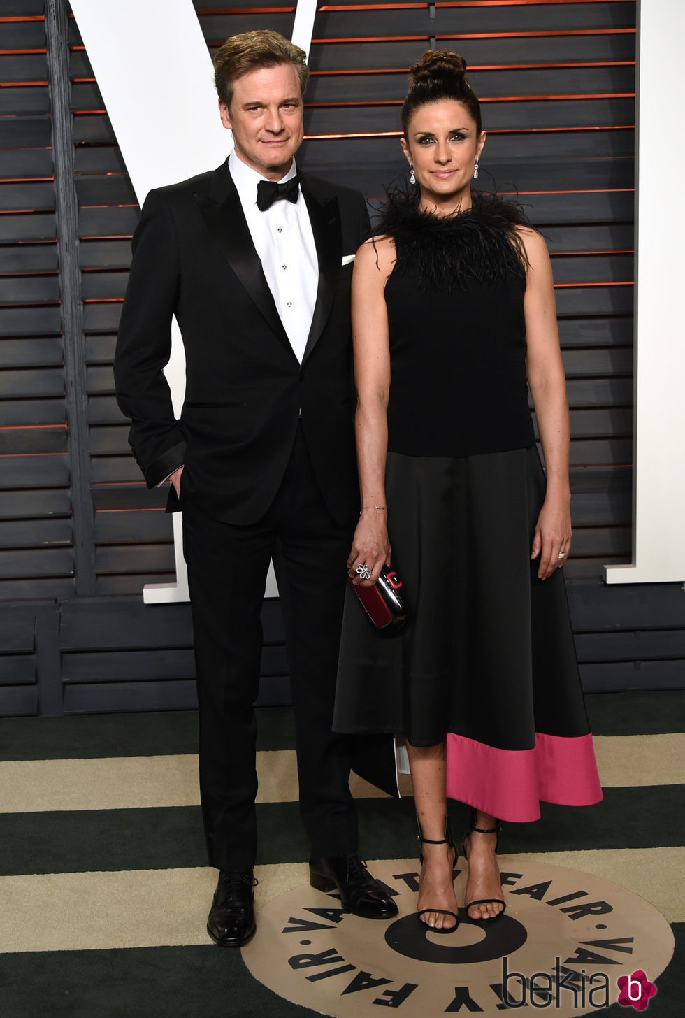 Colin Firth y Livia Giuggioli en la fiesta Vanity Fair tras los Oscar 2016