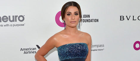 Lea Michele en la fiesta de Elton John tras los Oscar 2016