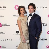 Ian Somerhalder y Nikki Reed en la fiesta de Elton John tras los Oscar 2016