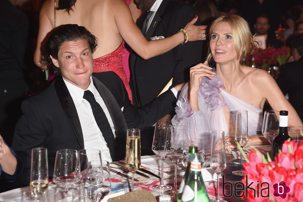 Heidi Klum y Vito Schnabel en la fiesta de Elton John tras los Oscar 2016