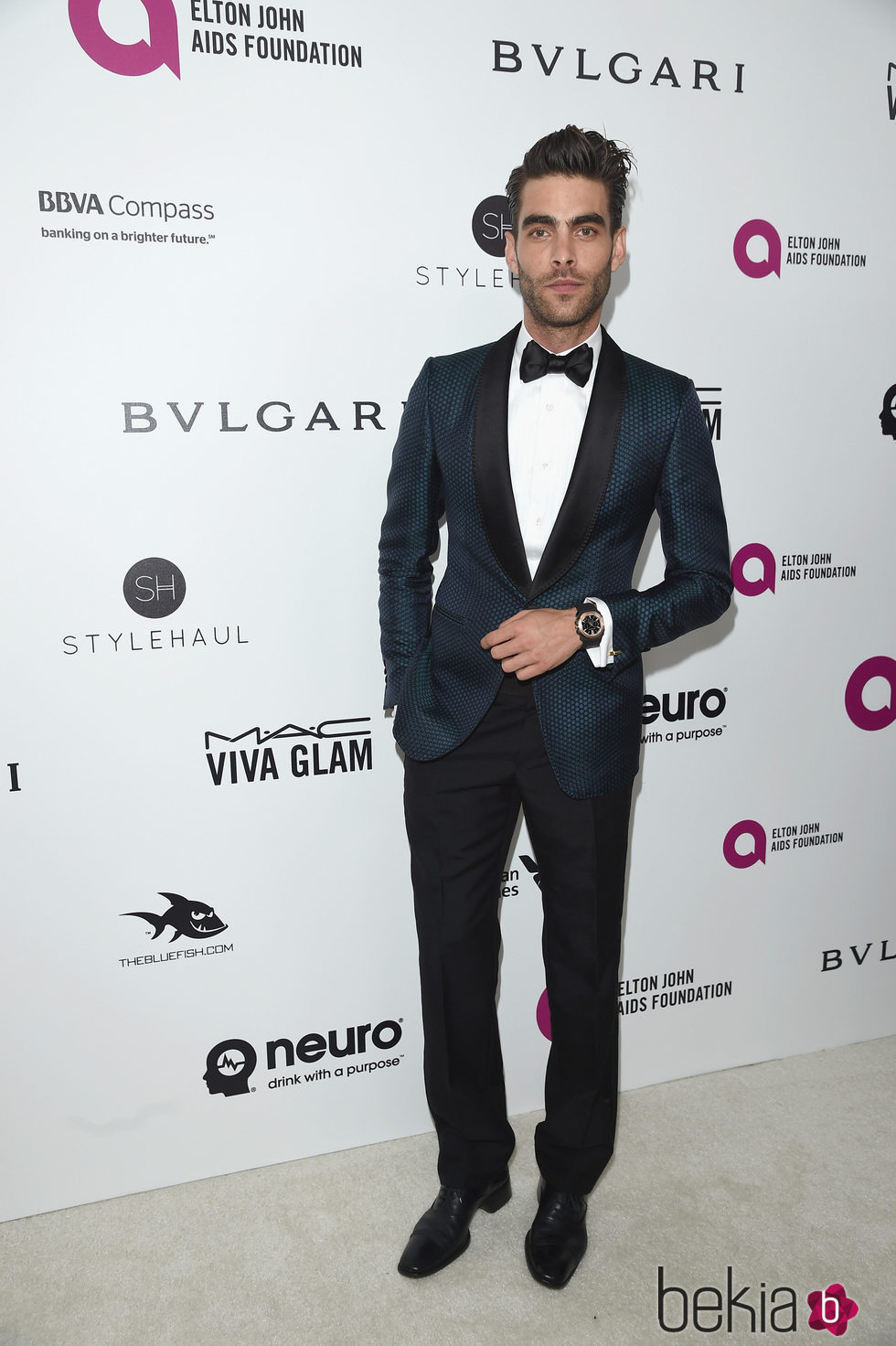 Jon Kortajarena en la fiesta de Elton John tras los Oscar 2016