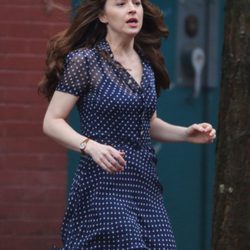 Dakota Johnson corriendo en el rodaje de 'Cincuenta sombras más oscuras'