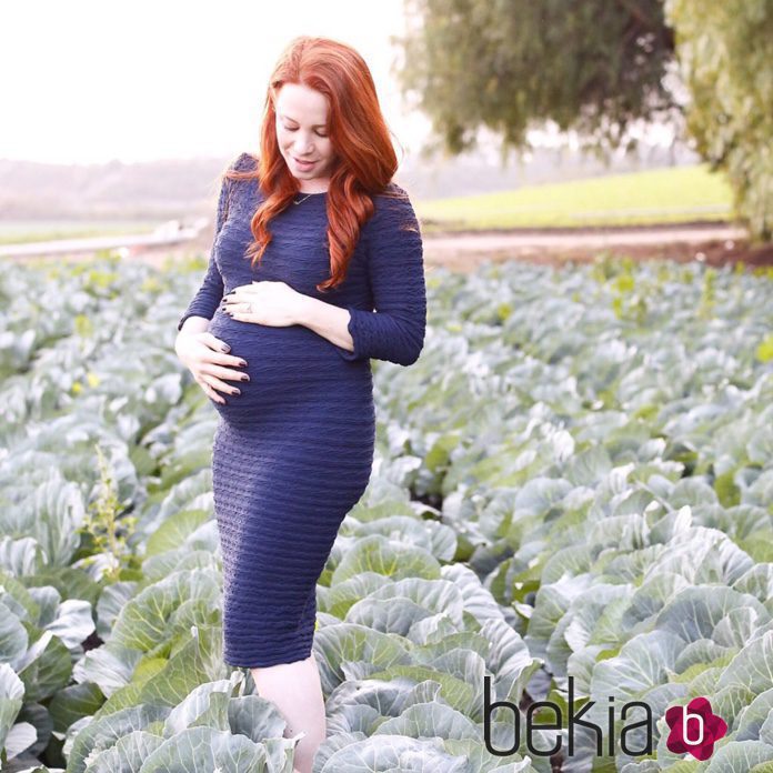 Amy Davidson durante su embarazo