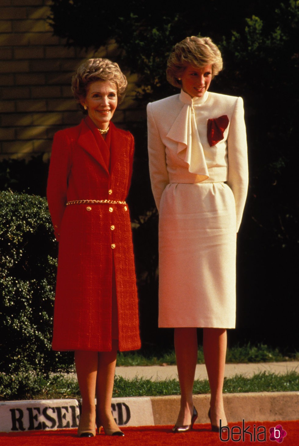 Nancy Reagan con la Princesa Diana de Gales