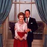 Foto oficial del Presidente Ronald Reagan con su mujer Nancy