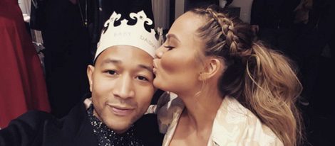 John Legend y la modelo Chrissy Teigen en el 'Baby Shower' de su próximo bebé