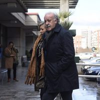 Vicente del Bosque en la capilla ardiente del periodista Gaspar Rosety