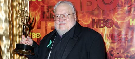 El escritor George R. R. Martin en los premio HBO 2015