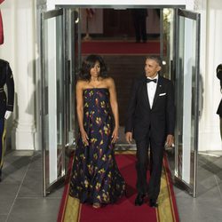 Barack Obama y Michelle Obama en la cena de gala ofrecida al Primer Ministro de Canadá