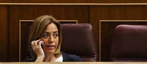 Carme Chacón en el Congreso de los Diputados