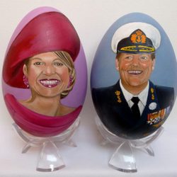 Huevos de Pascua de los Reyes Guillermo Alejandro y Máxima de Holanda