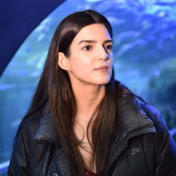 Clara Lago en el rodaje de 'Órbita 9' en el Acuario de San Sebastián