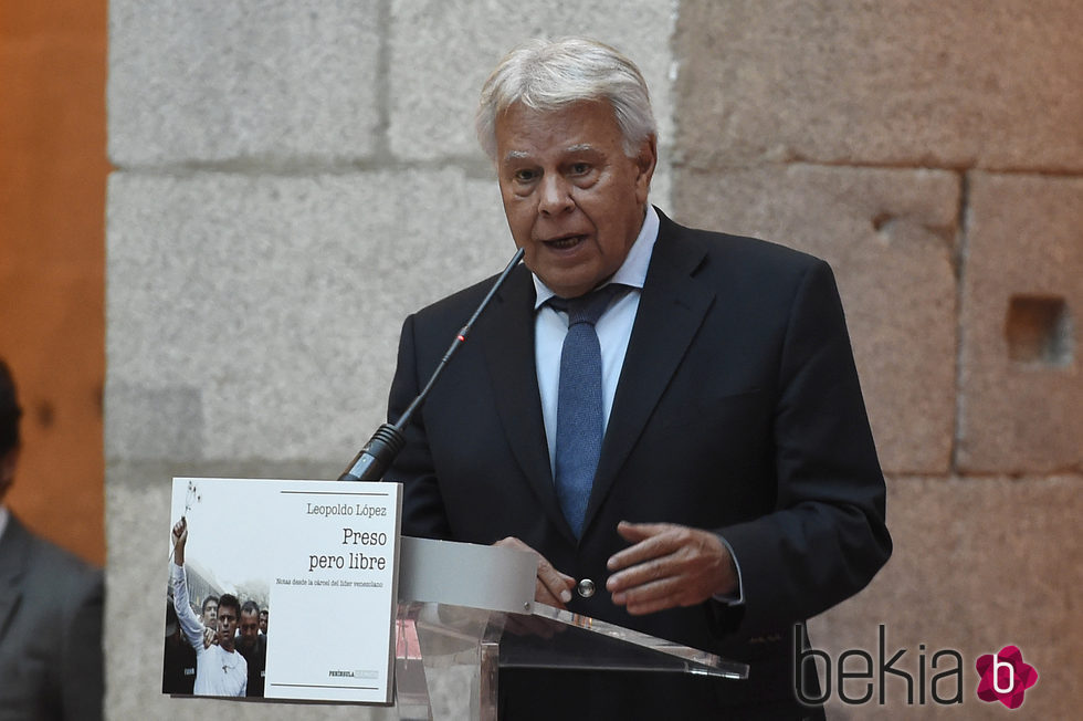 Felipe González en la presentación del libro 