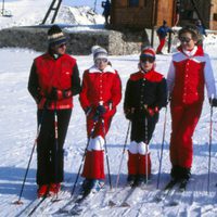 La Familia Real esquiando en Baqueira Beret en los años setenta del siglo XX