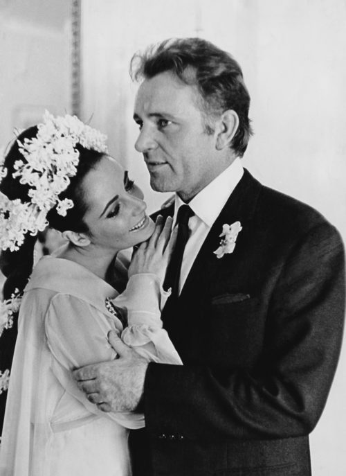 Elizabeth Taylor el día de su boda con Richard Burton