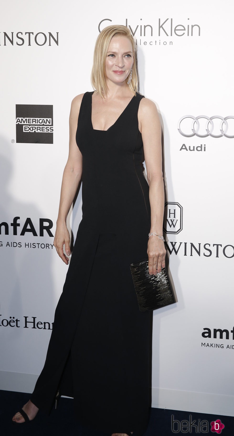 Uma Thurman en la gala benéfica amfAR en Hong Kong