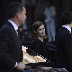 Los Reyes Felipe y Letizia en la residencia del embajador de Bélgica en Madrid