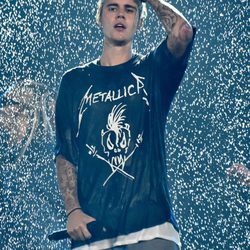 Justin Bieber en un concierto en Los Angeles de su 'Purpose World Tour'