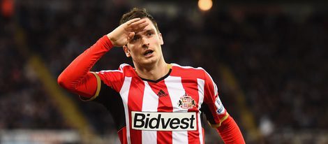 Adam Johnson celebrando un gol del Sunderland FC