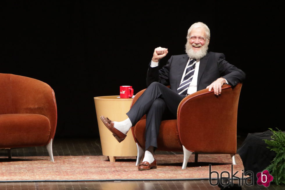 David Letterman muy cambiado físicamente durante una charla 