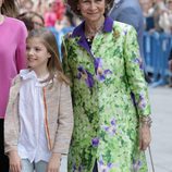 La Reina Sofía con la Infanta Sofía en la Misa de Pascua 2016