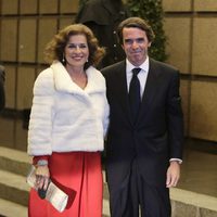 Ana Botella y José María Aznar en el 80 cumpleaños de Mario Vargas Llosa