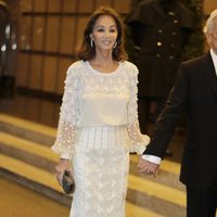 Isabel Preysler en el 80 cumpleaños de Mario Vargas Llosa