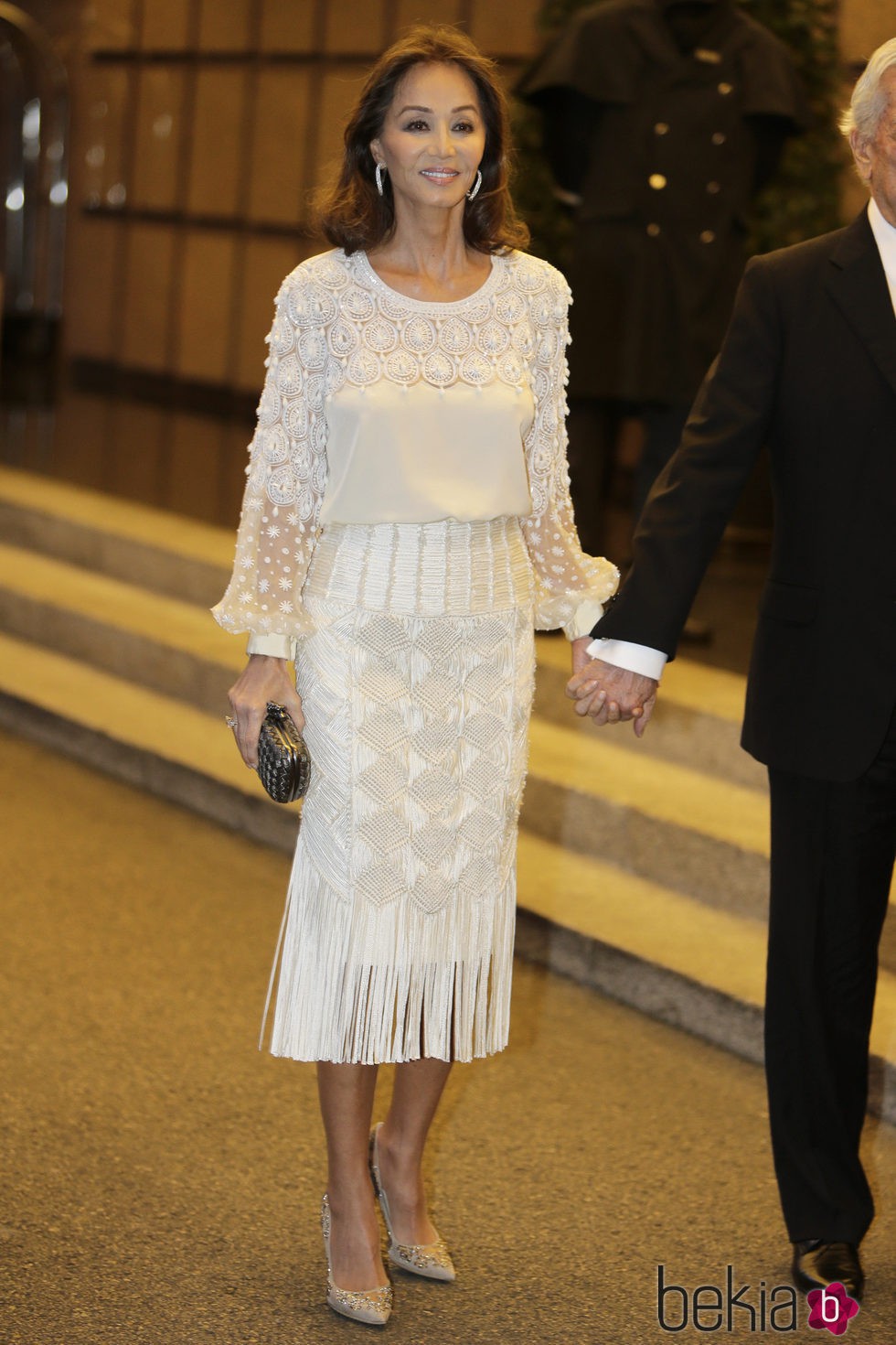 Isabel Preysler en el 80 cumpleaños de Mario Vargas Llosa