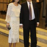 Mario Vargas Llosa con Isabel Preysler en su 80 cumpleaños