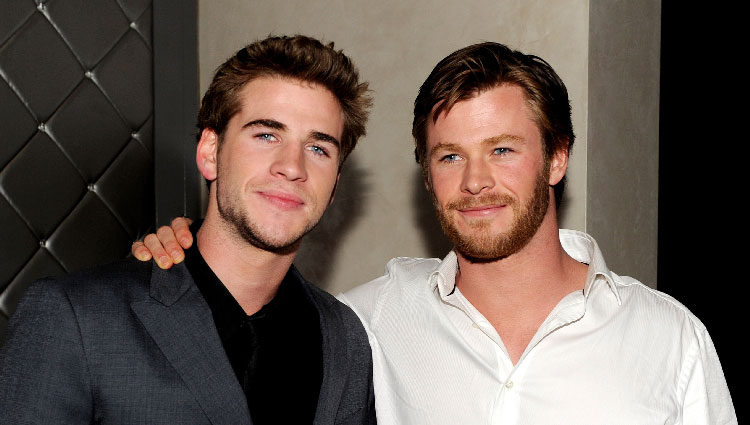 Liam y Chris Hemsworth durante la premier de  'The Last Song' 