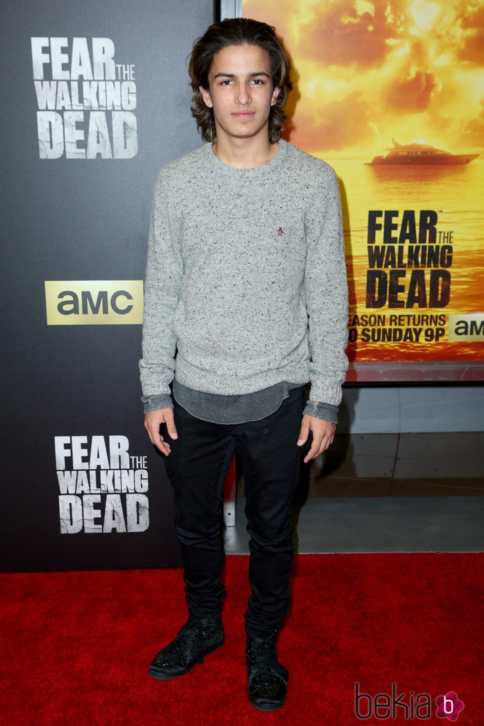 Aramis Knight en el estreno de 'Fear the Walking Dead' en Los Angeles