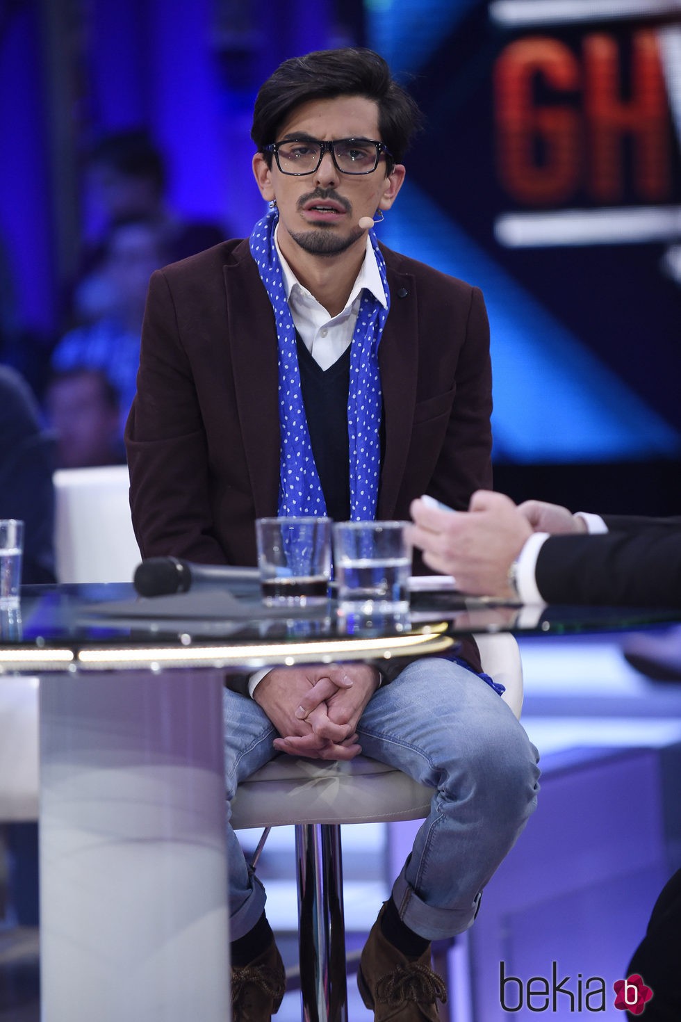 Dani Santos en el plató de 'Gran Hermano VIP' tras su expulsión