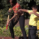 Michelle Obama, campesina por un día en la huerta de la Casa Blanca