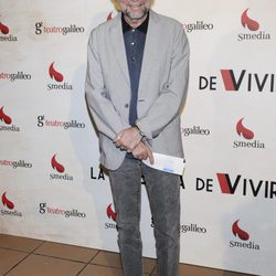 Joaquín Sabina en el estreno de la obra teatral 'La alegría de vivir'